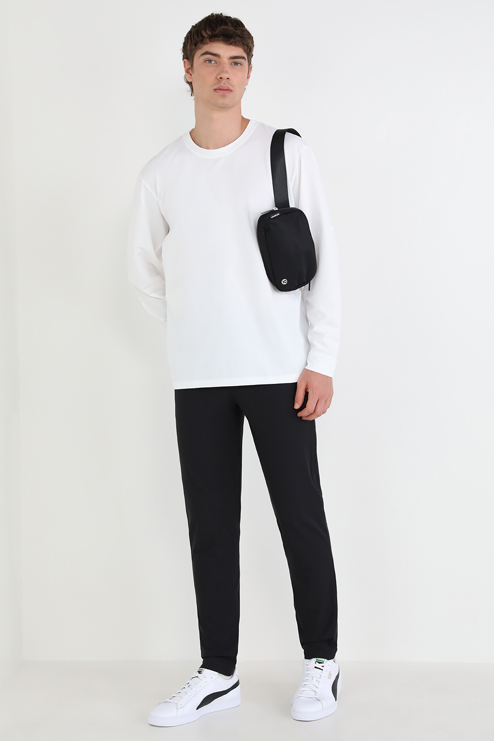 Pique Oversized-Fit Long-Sleeve Shirt